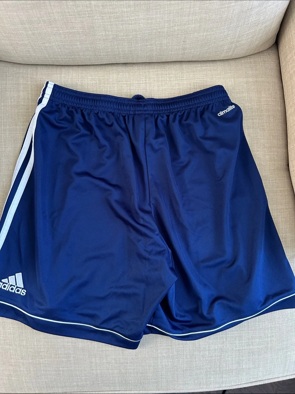 adidas Royal Blue Athletic Shorts with White Trim